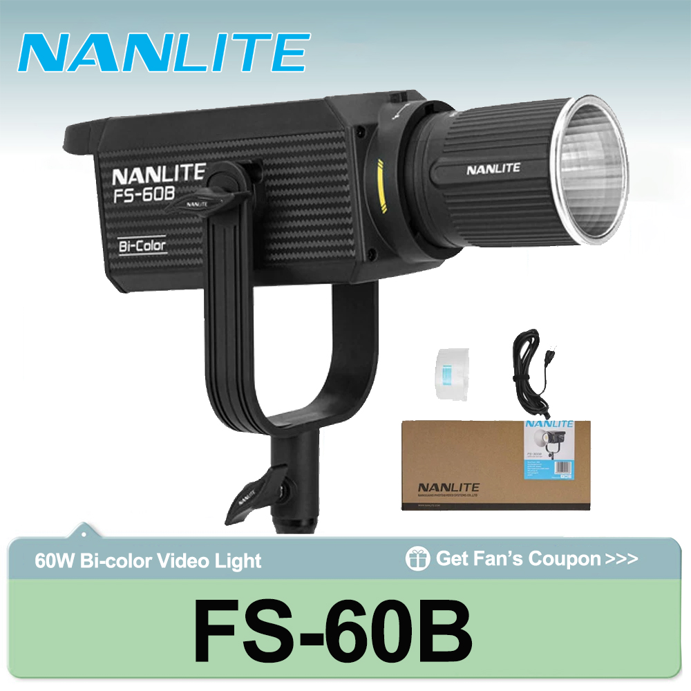 Strobe Light Studio - Nanlite FS-60B 70W 바이컬러 스포트라이트 2700K-6500K
