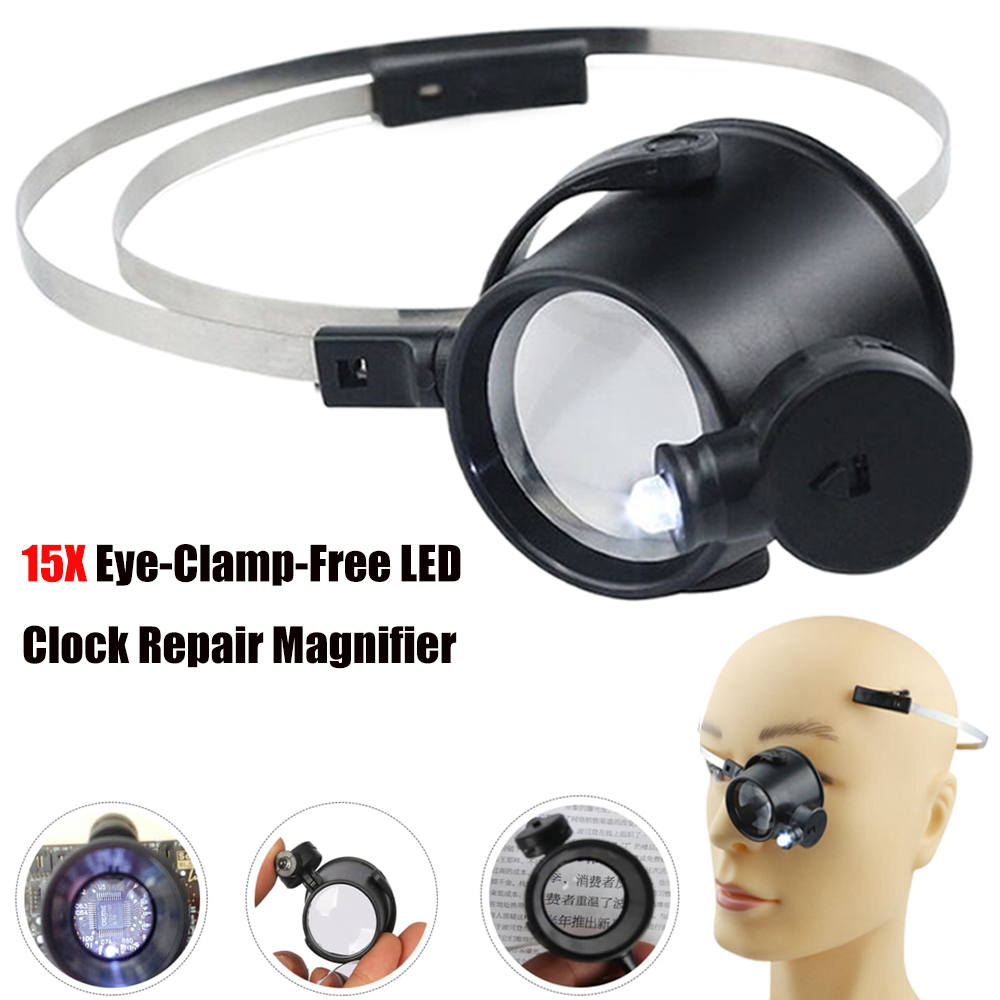Eye Piece Magnifier - 휴대용 15X 루페 렌즈 헤드밴드 돋보기