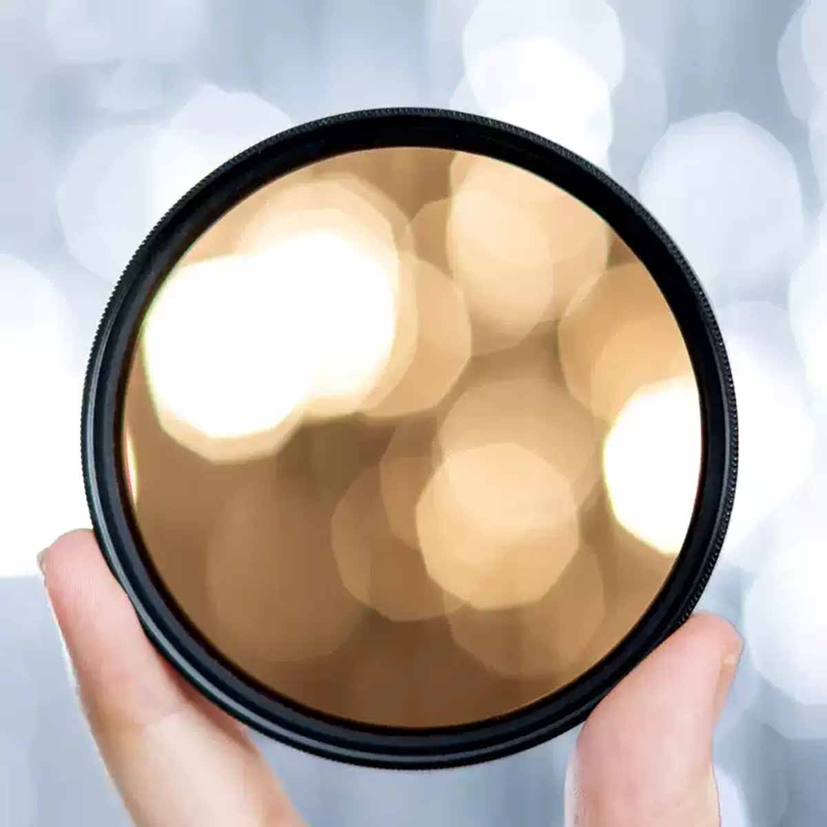 Photography Yellow Filter - 레트로 DSLR 미러 브라운 필터 향수를