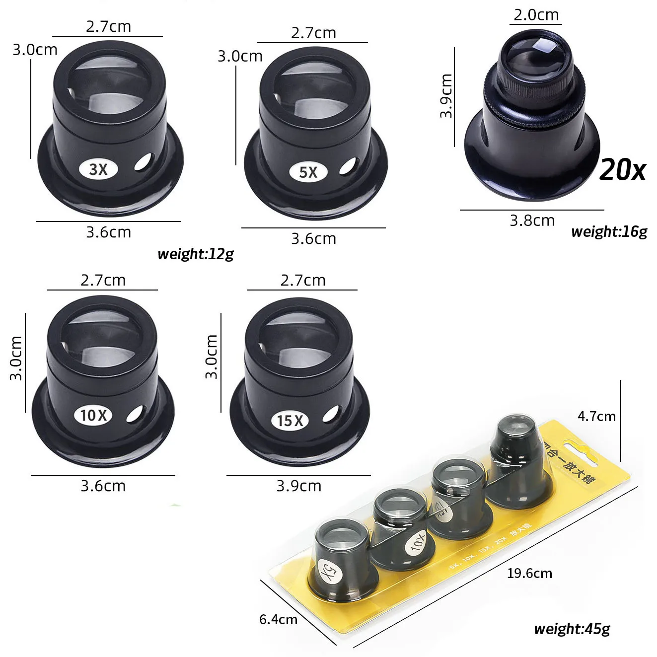 시계 운동 수리 돋보기 3X 5X 10X 15X 20X - Eye Piece Magnifier 리뷰 및 가격
