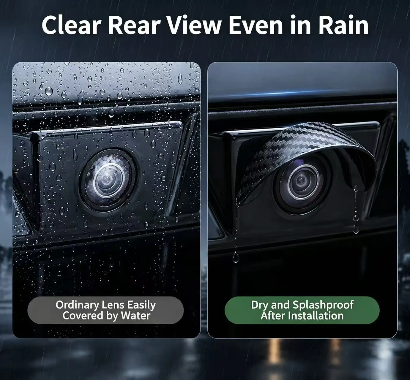 탄소 섬유 소프트 PVC 백업 카메라 레인 쉴드 방수  - Camera Rain Cover 리뷰 및 가격