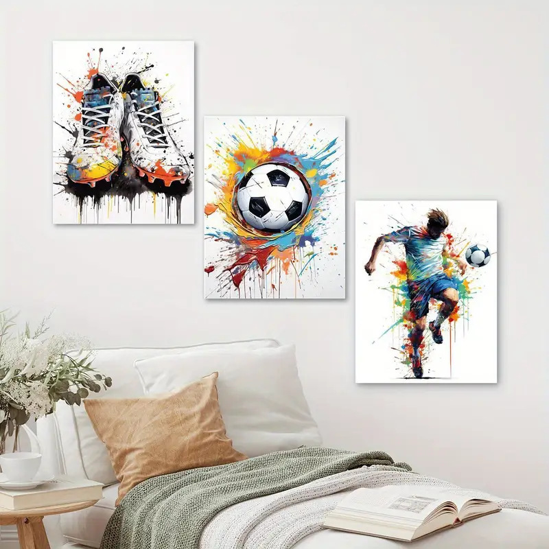 캔버스 벽 아트 포스터 현대 축구 그림 낙서 벽 장식  - Photography Art 리뷰 및 가격