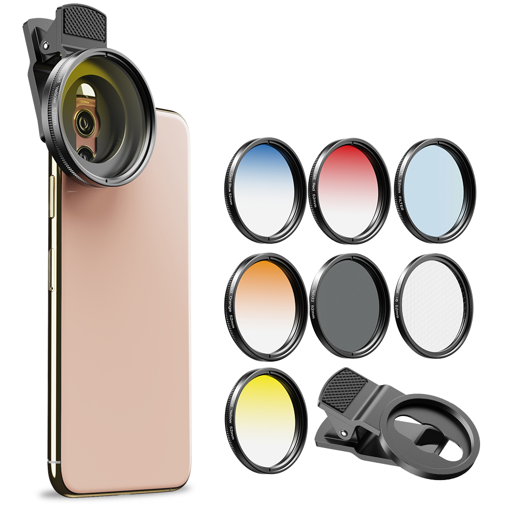 APEXEL 52mm 7in1 점진적 필터 렌즈 키트  - Photography Yellow Filter 리뷰 및 가격