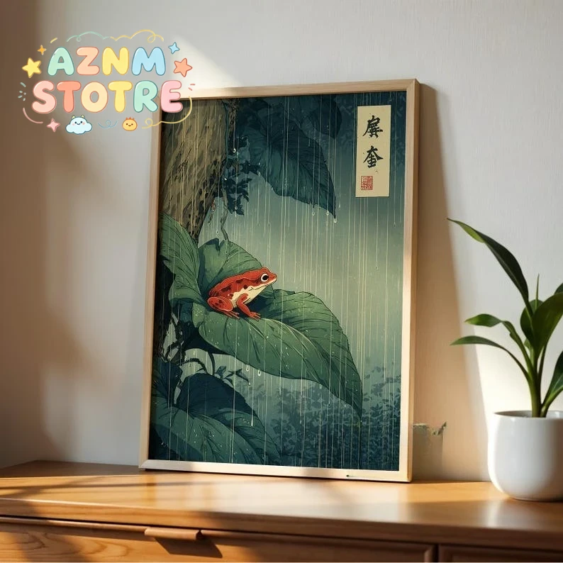 1pc 일본 개구리 캔버스 벽 예술, 프레임이 없는 빈 - Photography Art 리뷰 및 가격