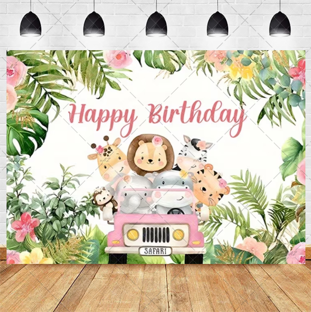 열대 정글 사파리 사진 배경 야생 동물 아이 생일 파티 - Photography Of The Day 리뷰 및 가격