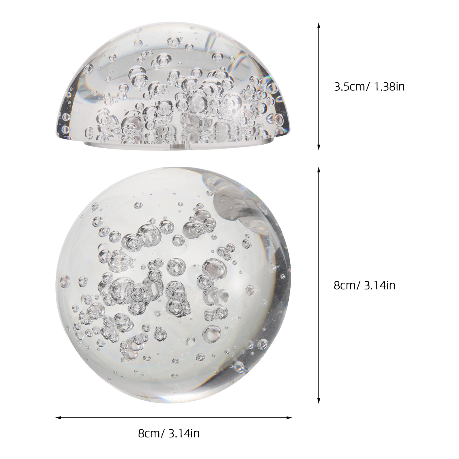 하프 크리스탈 볼 80mm 투명 장식용 글로브 크리스탈 - Lens Ball Crystal 리뷰 및 가격