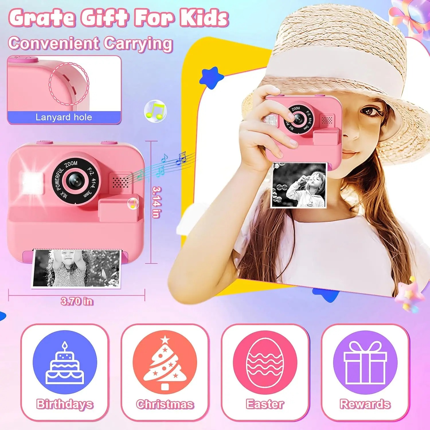 NewInstant 인쇄 카메라 32G 카드 열 사진  - Photography And Videography 리뷰 및 가격