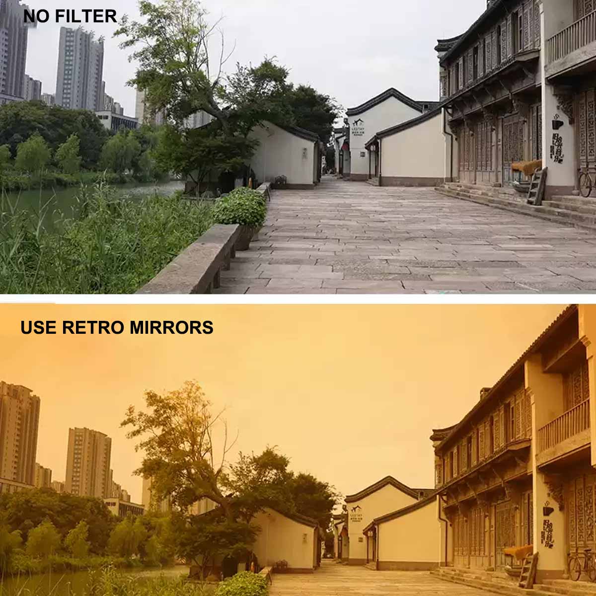 레트로 DSLR 미러 브라운 필터 향수를 불러일으키는  - Photography Yellow Filter 리뷰 및 가격